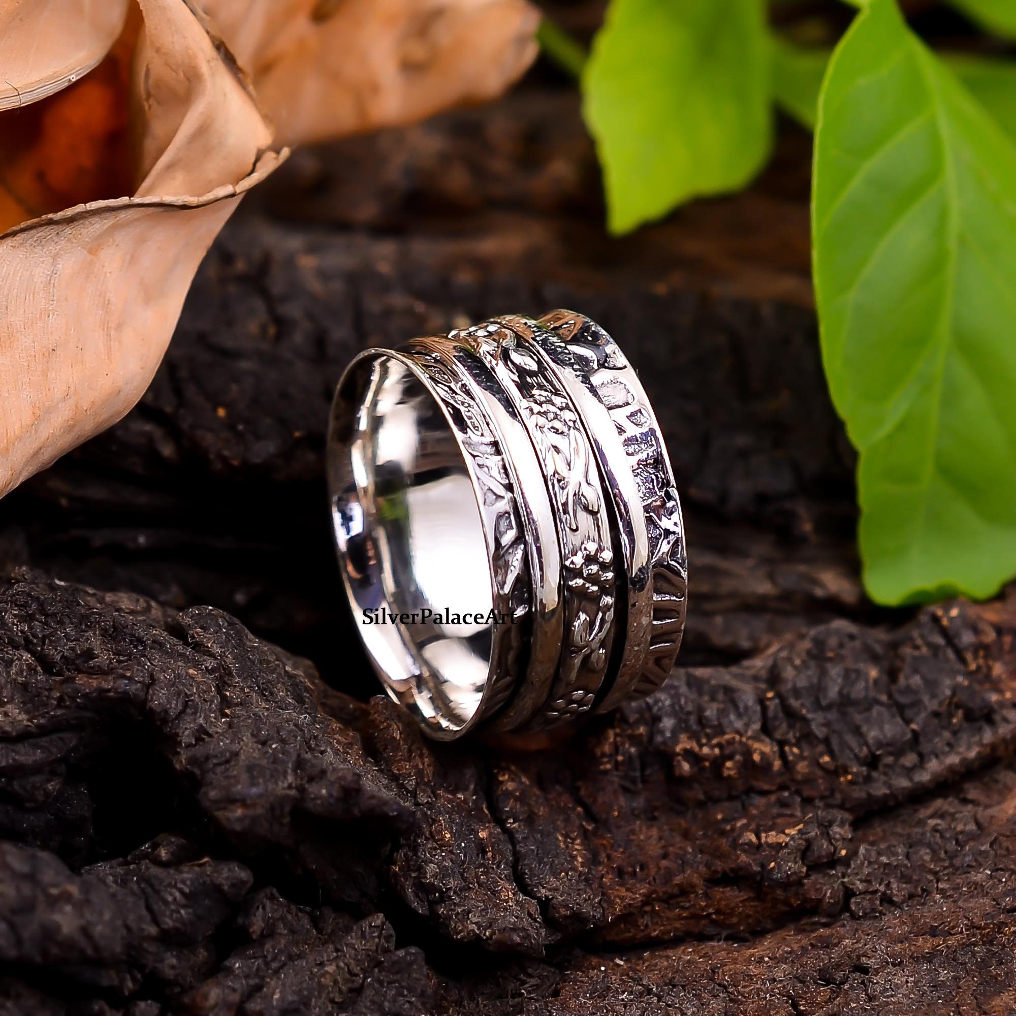 Simple Silver Ring Thumb Ring Fidget Ring 925 Silver Ring Etsy