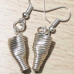 Tornado jewelry handmade, Cute silver earrings, Small earrings handmade, Spiral earrings handmade, One of a kind handmade earrings