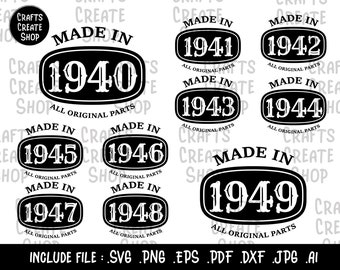 Download Almost All Original Parts Great For Vinyl Bundles Vintage 1940 1949 Svg Birthday Svg Funny Quotes Svg 1940 1949 Svg And Png File Art Collectibles Prints Keyforrest Lt