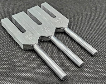 Angel Tuning Fork Set Crystal Gateway to Angelic Kingdom 4096Hz 4160Hz 4225Hz Wooden Mallet and Velvet Pouch