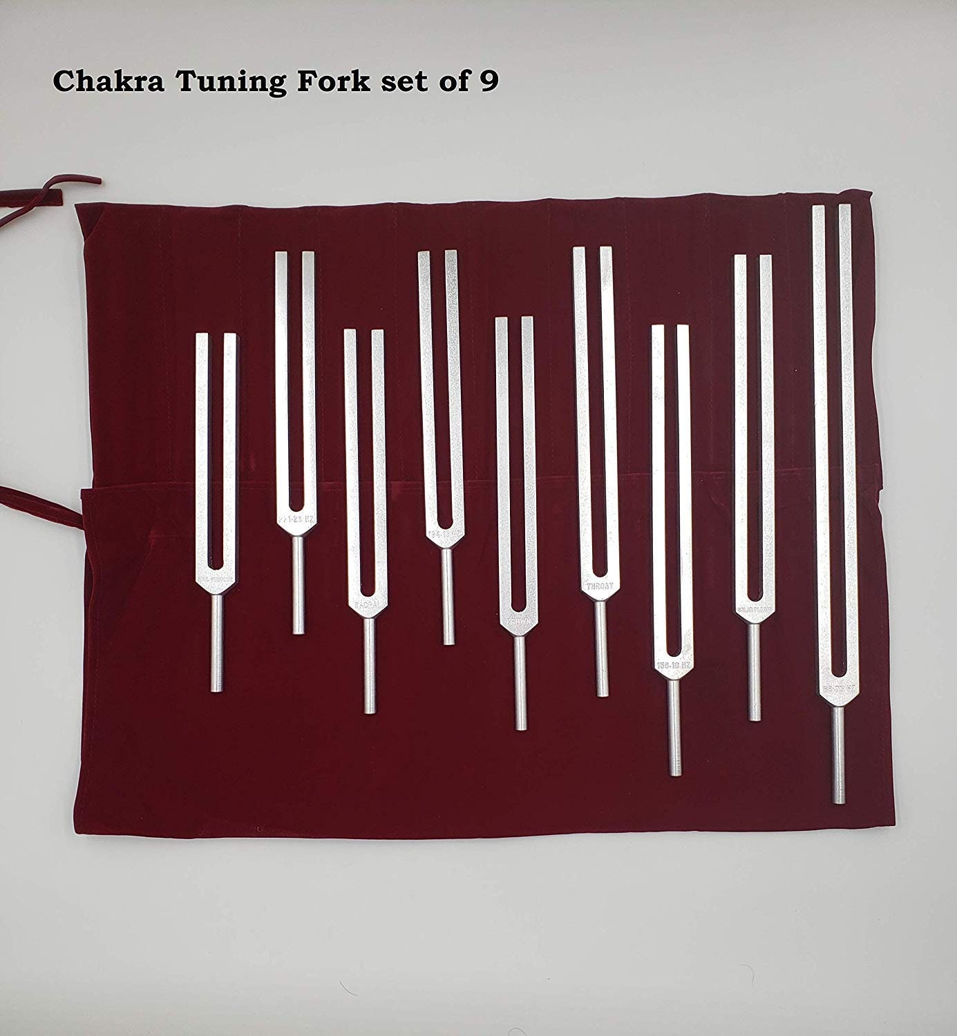 Chakra Tuning Fork Set of 9 Unweighted Healing Includes Soul Etsy