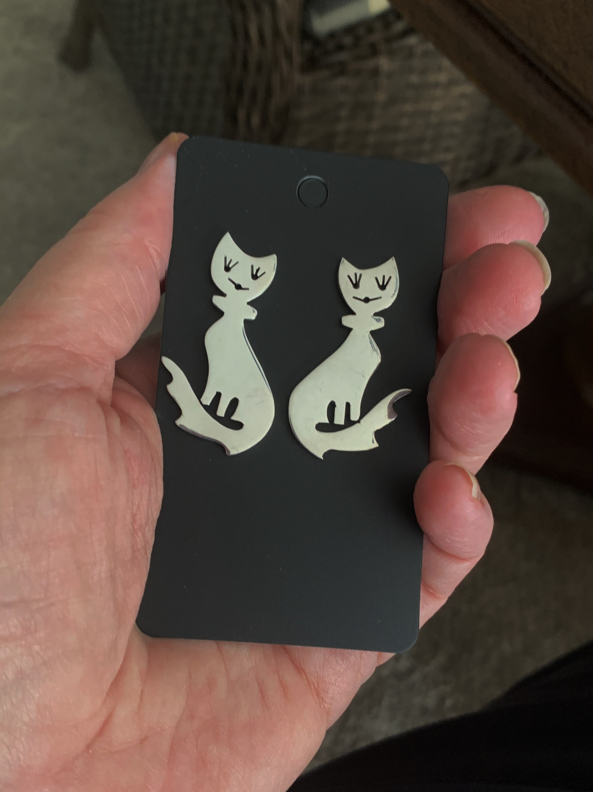 ☆TATIANA☆ Silver 925 Lovely Cat Jelly Earrings EC3097 Official Jellycat Store | Jellycat Soft Toys & Gifts
