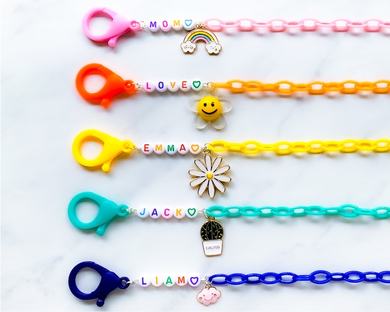 Personalized Face Mask Holder for Kids Mask Lanyard for Back to School