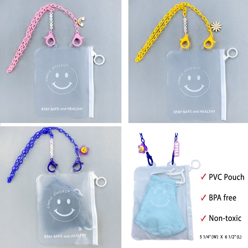 Personalized Face Mask Holder for Kids Mask Lanyard for Back to School