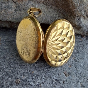 Vintage Rolled Gold Medaillon, Vintage Rolled Gold Medaillon, Gold Medaillon, Gold Vintage Foto Medaillon, Geschenk für sie, Geschenk für Mama, 1960er Jahre, Vintage Medaillon