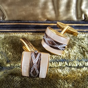 Vintage Damaszener Manschettenknöpfe,Herren Schmuck,Geschenk für Ihn,Vintage Manschettenknöpfe,Freund Geschenk,Vintage Gold Manschettenknöpfe,Antike Manschettenknöpfe,Manschettenknöpfe