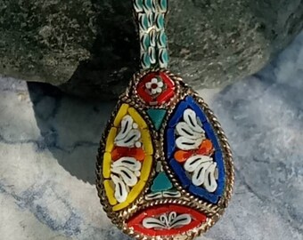 ANCIENNE BROCHE EN Micro-mosaïque Italie XIXe Paysage Rome ? EUR 350,00