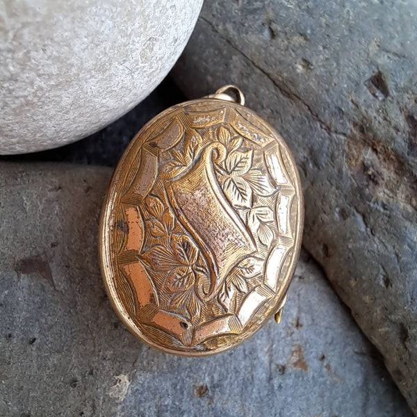 Antique Gold Plated  Locket,Antique Gold Locket, Gold Locket,Gift for her,Antique Silver Locket,Antique Heart Locket,Gift for Mom,Locket