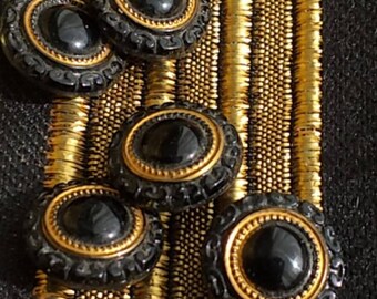 Antique Jet Buttons | Etsy UK