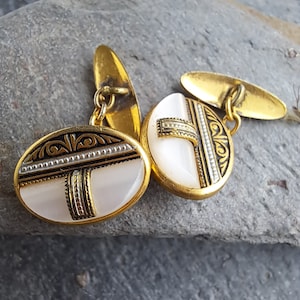 Vintage Damaszener-Manschettenknöpfe,Herren Schmuck,Geschenk für Ihn,Vintage Manschettenknöpfe,Freund Geschenk,Vintage Gold Manschettenknöpfe,Antike Gold Manschettenknöpfe,