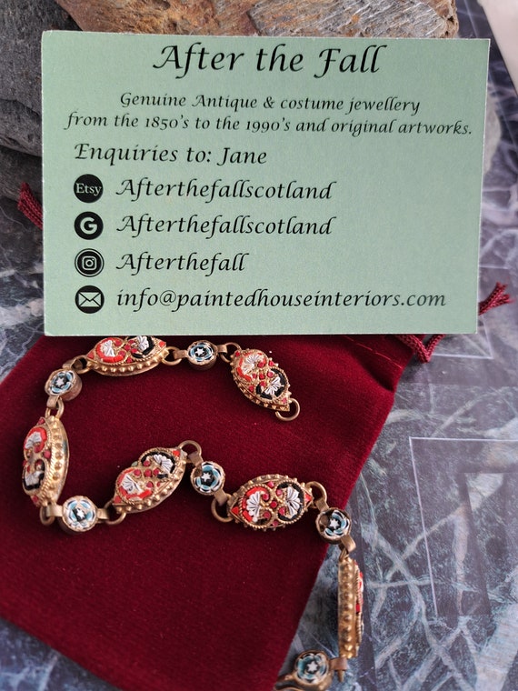 Antique Micromosaic Bracelet,Gift for her,Art Dec… - image 2