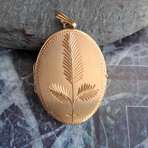 1950er Jahre, Vintage große Rolled Gold Medaillon, Vintage Gold Medaillon, Antikes Gold Medaillon, Geschenk für Mama, Geschenk für sie, große Gold Medaillon,Gold Medaillon