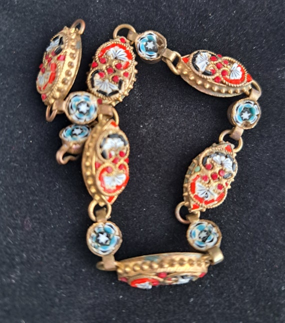 Antique Micromosaic Bracelet,Gift for her,Art Dec… - image 3