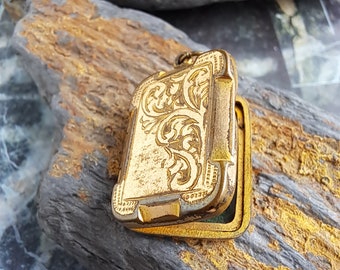 1900, médaillon antique plaqué or, médaillon antique en or, cadeau pour elle, collier, médaillon victorien en or, cadeau pour maman, médaillon en or, médaillon en argent