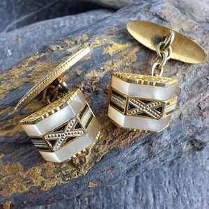 Vintage Mens Damascene Cufflinks,Vintage Gold Cufflinks,Vintage Cufflinks,Gift for Boyfriend,Gift for Husband,Mens Accessories,Cufflinks,