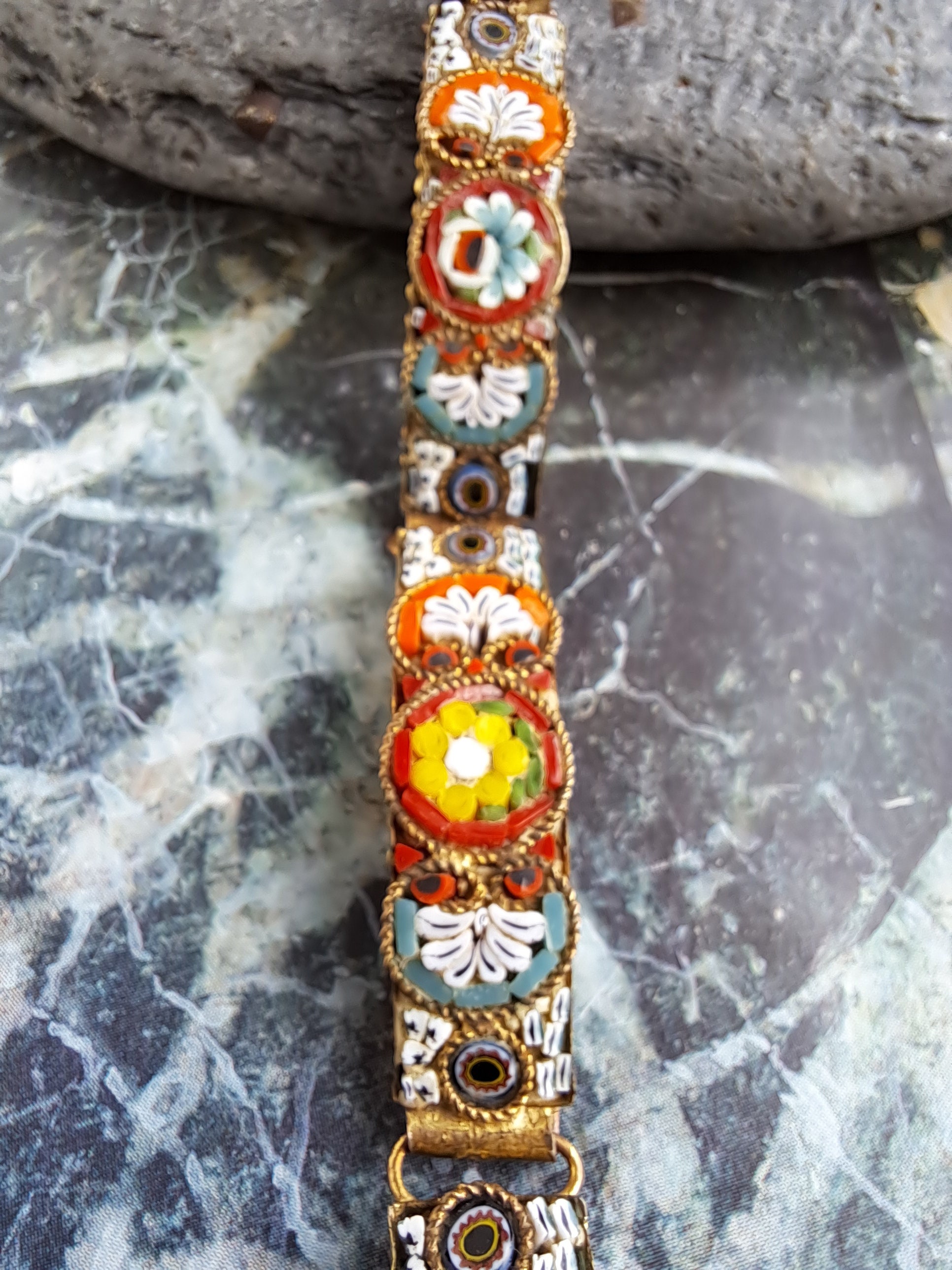 Vintage Floral Micro Mosaic Bracelet,gift for Her,vintage Floral Bracelet,gift for Mom,micromosaic Bracelet,antique Micromosaic Bracelet - Etsy Vintage Floral Micro Mosaic Bracelet,gift for Her,vintage Floral Bracelet,gift for Mom,micromosaic Bracelet,antique Micromosaic Bracelet - Etsy