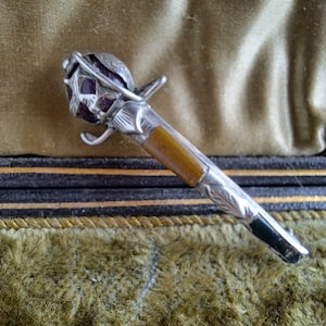 1940,Vintage Scottish  Silver Dirk Brooch, Antique Scottish  Brooch,Gift for her,Antique Agate  Brooch,Gift for Mum,Vintage Scottish Brooch