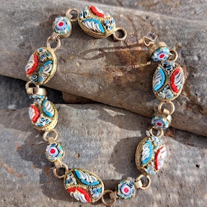 Antique Micromosaic Bracelet,Micromosaic Bracelet Antique,Gift for her,Gift for Mom,Antique Micromosaic Jewellery,Micromosaic Bracelet