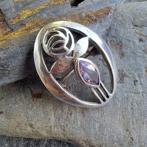 Vintage Scottish Silver Brooch,Vintage Scottish Rennie Mcintosh Silver Brooch,Scottish Vintage Brooch,Gift for her,Gift for Mom,Celtic Pin