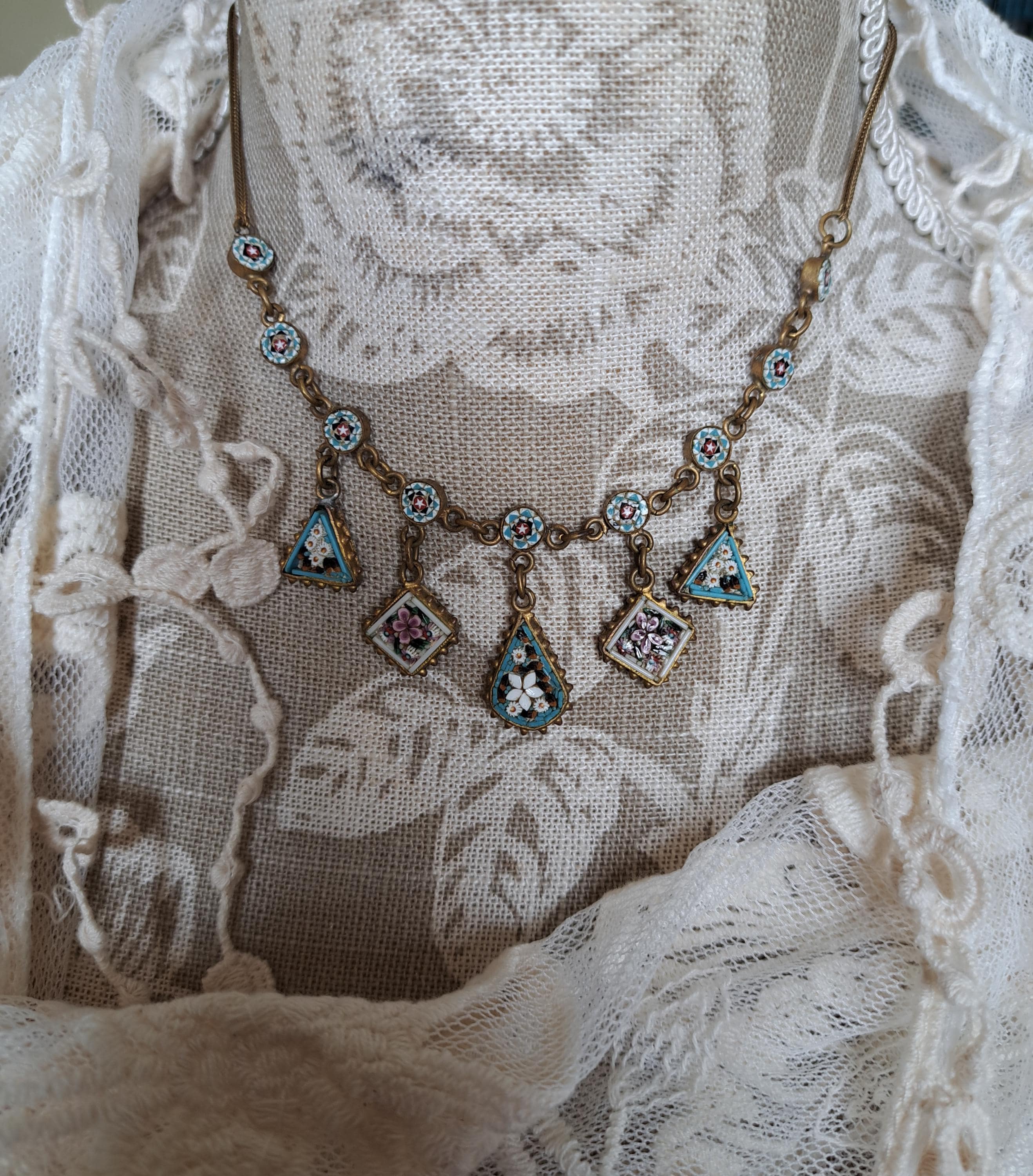 Antique micromosaic jewelry - Etsy 日本