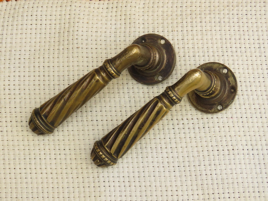 Brass decorative vintage window handles Etsy