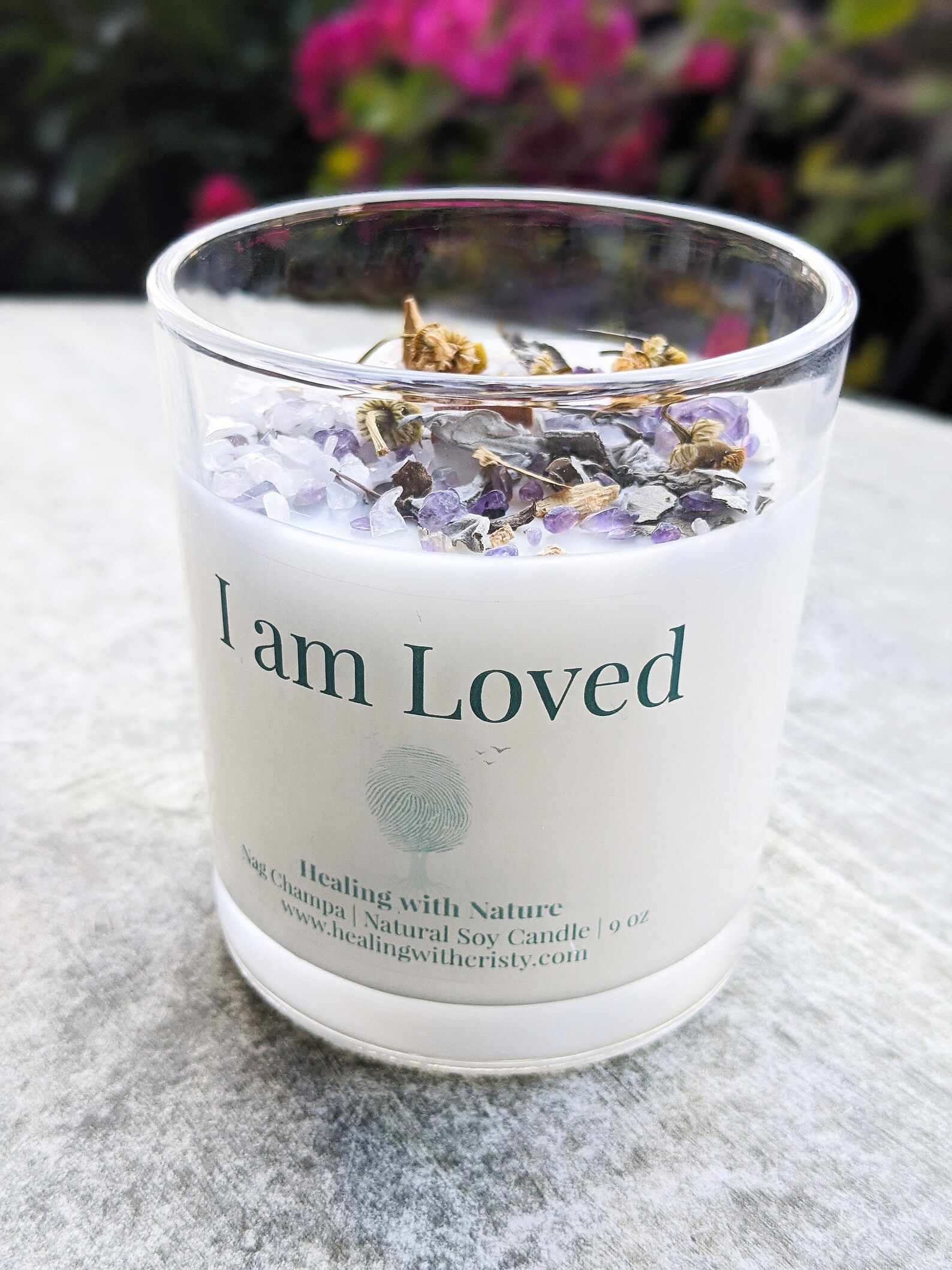 I am Loved Intention / Healing Candles with Crystals Etsy