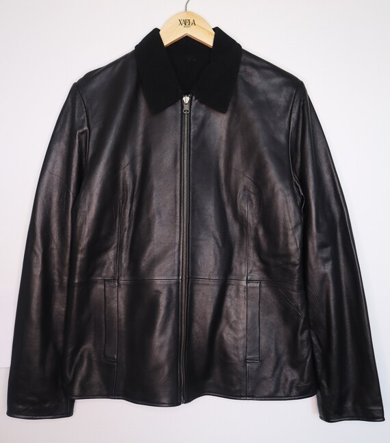 VAKKO Sport Reversible Black Leather Jacket