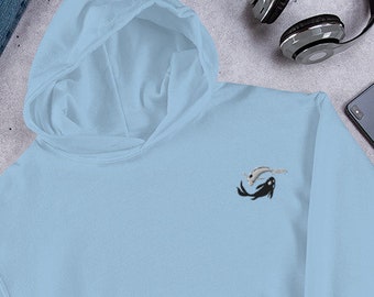 Moon and Ocean Spirit Avatar  Left Embroidered Hoodie