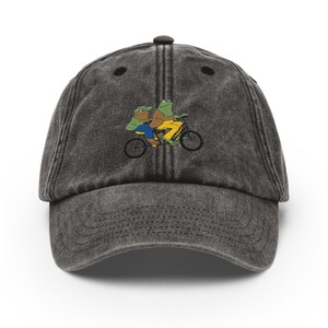Frog and Toad Embroidered Vintage Hat