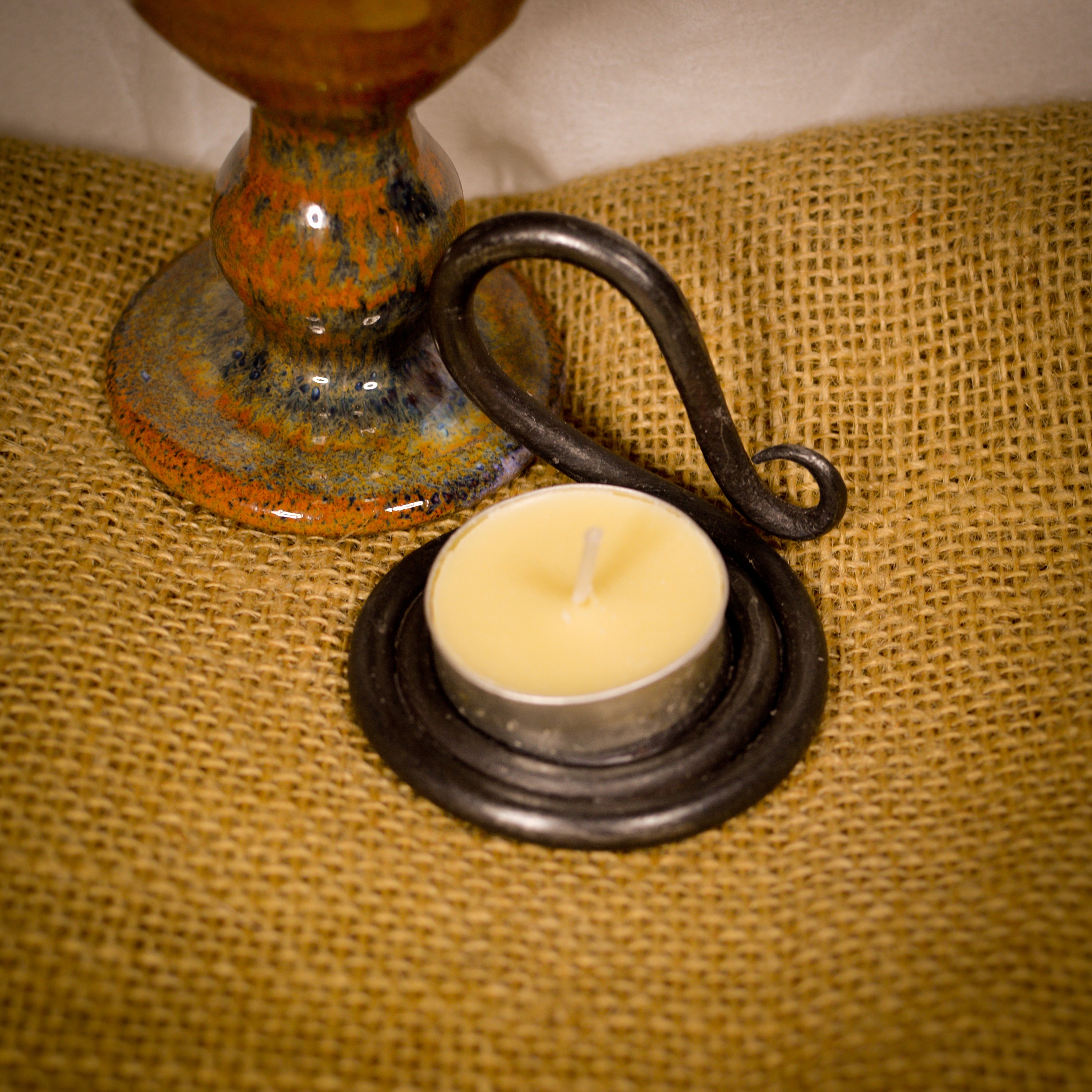 Tealight Holder Blacksmith Made Candle Holder Etsy