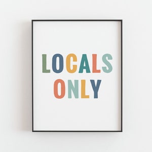 Impresión exclusiva para lugareños, póster colorido de la guardería con sellos de goma, arte brillante de la pared de surf, decoración de la habitación de los niños juguetones, citas del hogar, DESCARGA DIGITAL