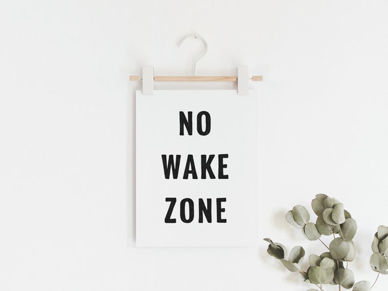 No wake zone print Simple line inspirational quote poster, Minimalist surf poster, Beach house decor, Affirmation poster, DIGITAL DOWNLOAD image 3