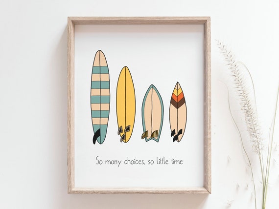 Surfboards Print Vintage Surf Art Poster Simple Cartoon - Etsy Surfboards Print Vintage Surf Art Poster Simple Cartoon - Etsy