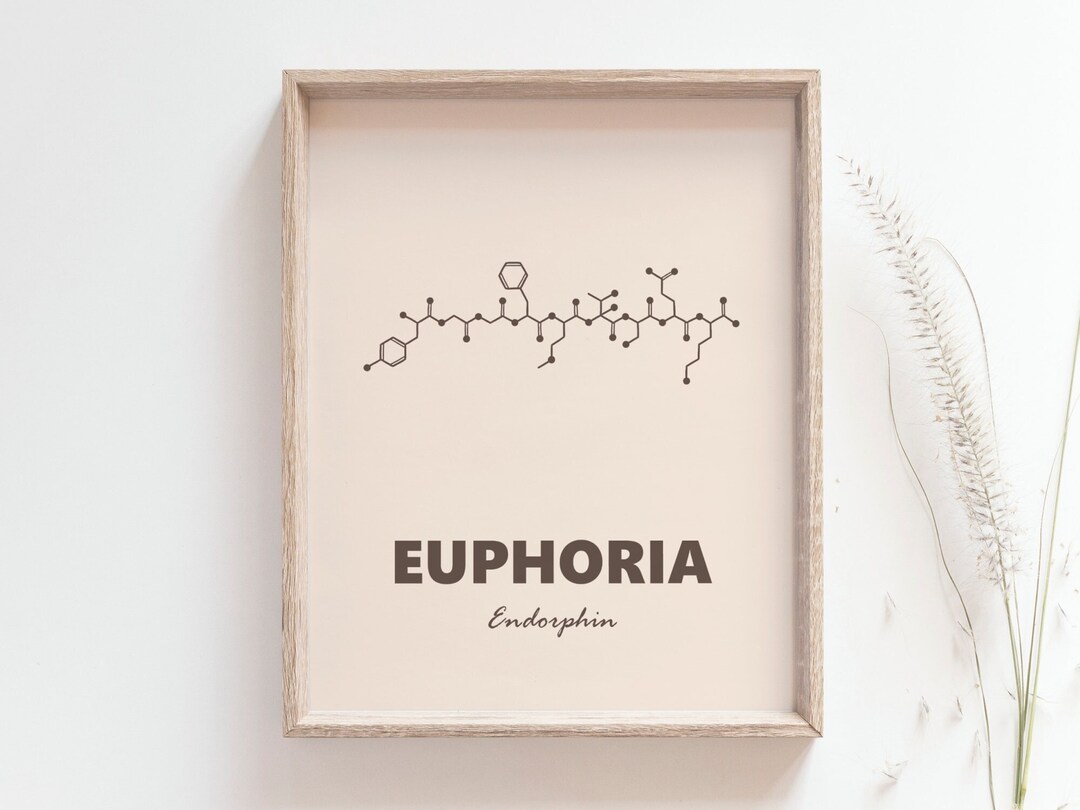 Euphoria Molekül Druck Endorphin Poster, Runner's High, Geek