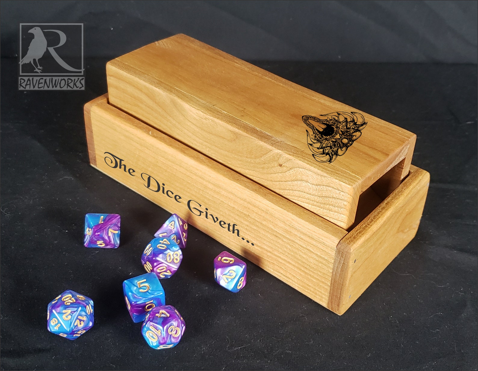 Personalized Wooden Dice Tower Handcrafted Dice Roller and Gaming Tray Handmade Accessory for
