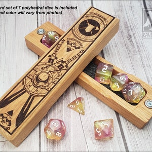 Fighter Class Dice Box Personalized Wooden Dice Carrier - RPG handcrafted accessory for Tabletop RPGs and board games.