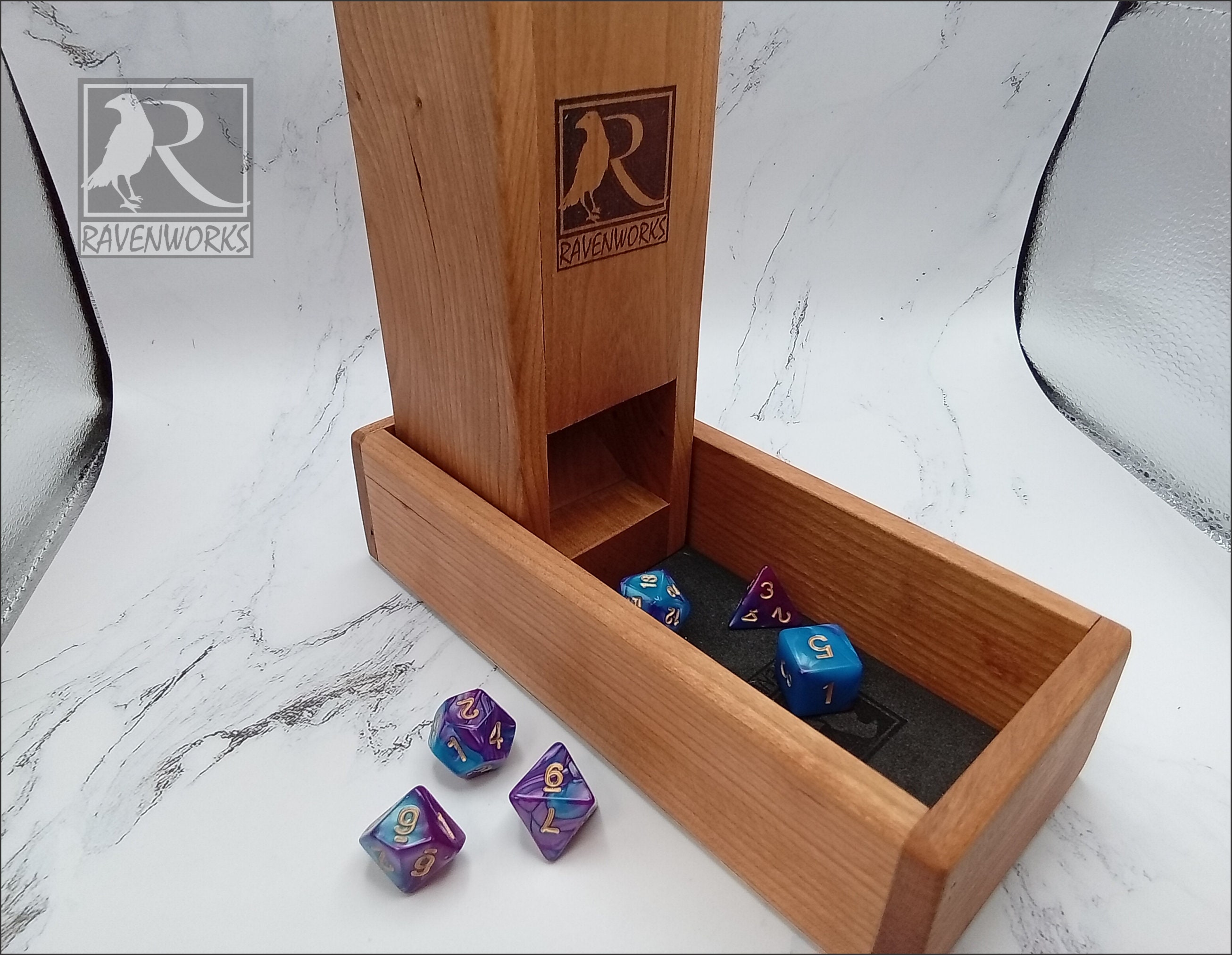 Personalized Wooden Dice Tower Handcrafted Dice Roller and Etsy
