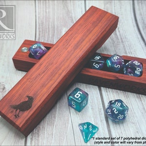Padauk Dice Box | Premium Exotic Wood Dice Vault | Handcrafted Wooden RPG Accessory for Tabletop RPGs and Board Games
