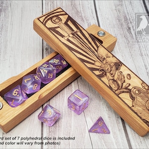 Dice Carrier Rogue Thief Class | Handcrafted Wooden RPG Dice Box | Personalized Accessory for Tabletop RPGs and Board Games