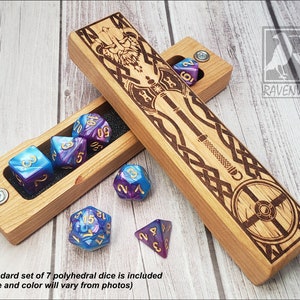 Barbarian Berserker Class Dice Holder | Handcrafted Wooden Dice Box for Tabletop RPGS and Board Games