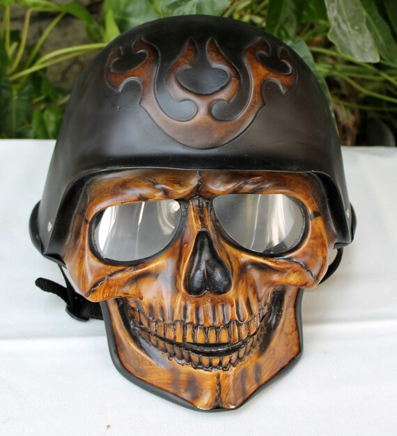 Skull Skeleton Casco Moto DEATH GHOST RIDER Full Face Airbrush | Etsy Italia