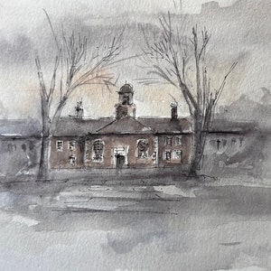 architectural watercolour sketch