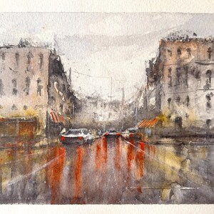 Stadtansicht Aquarell Malerei: Einzigartige Architekturkunst