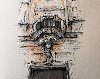 architectural marker sketch