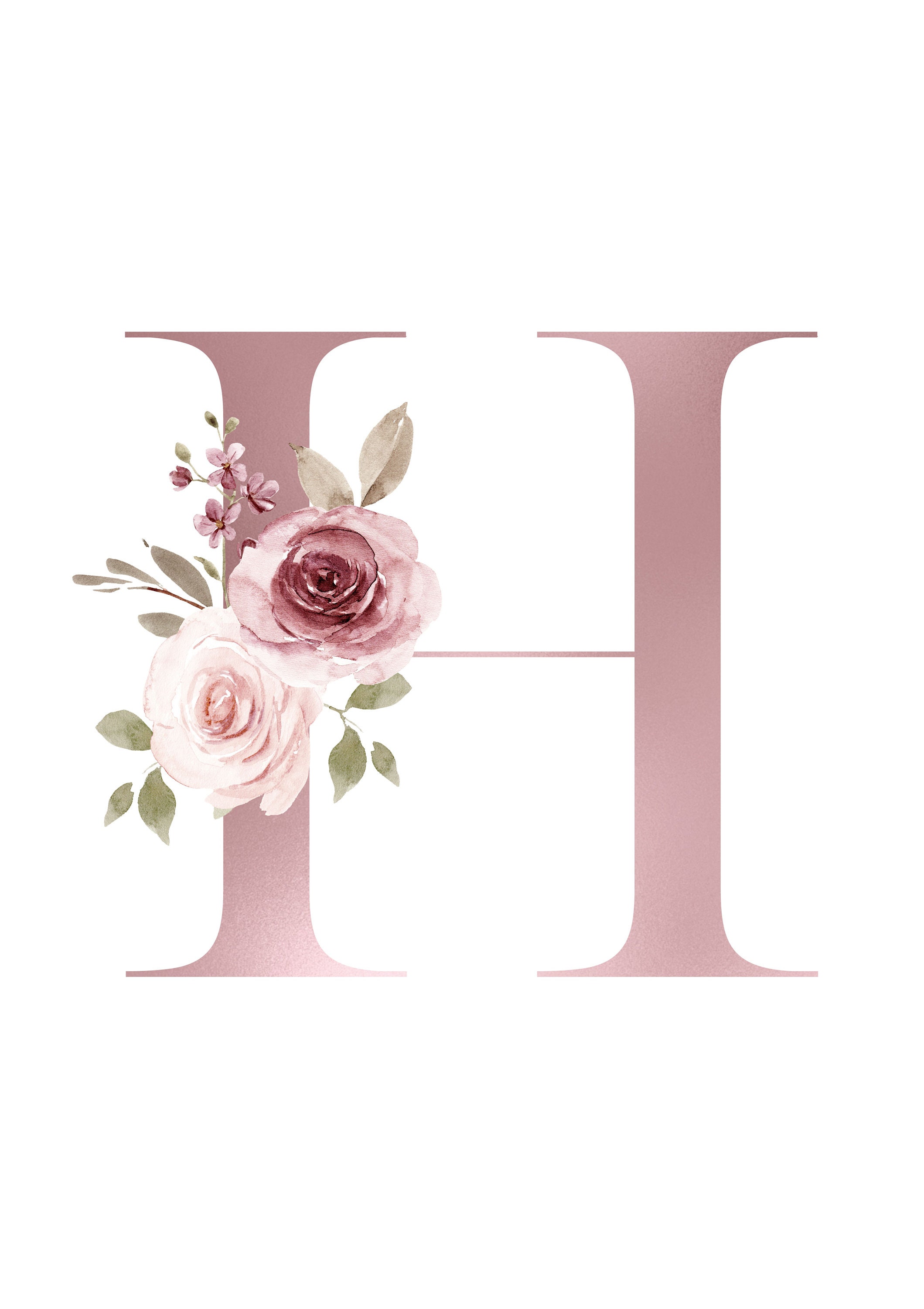 H Letter In Pink