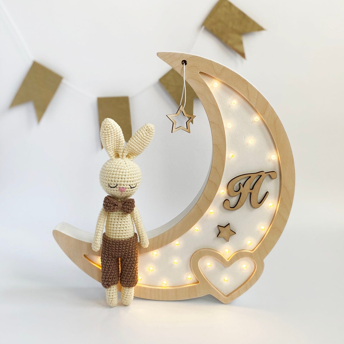 Personalized bedside lamp . Moon light unique lamp . Moon Etsy