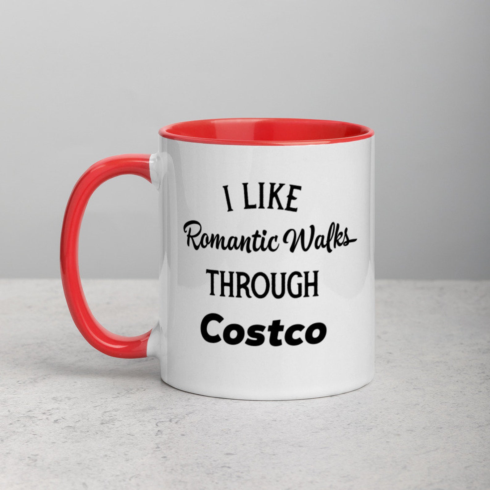 Costco Mug Funny Coffee Mug I Like Romantic Walks Through Etsy