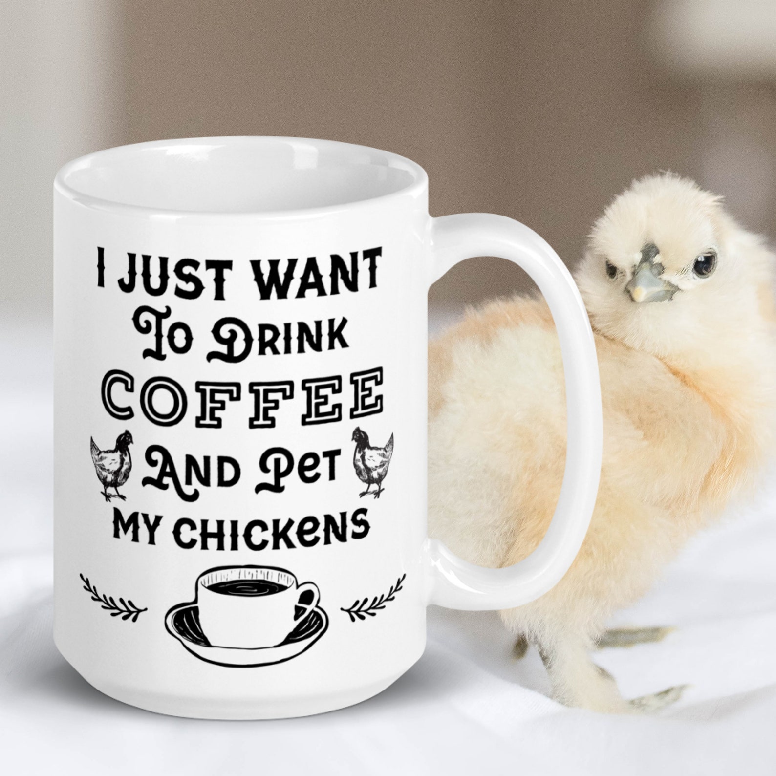 Funny Chicken Coffee Mug Cute Chicken Gift Chicken Lover Etsy