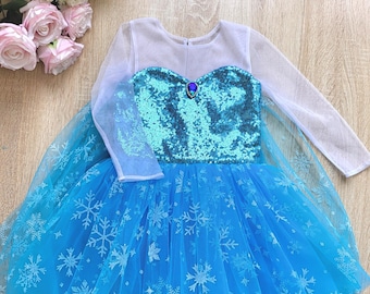 blue and yellow print dress Girl's Twill Charlotte Nightgown in La Mer main image 0