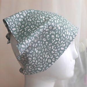 Cottagecore Light Green Cotton Hair Bandana: Summer Headscarf